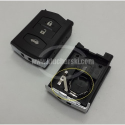 MAZDA КОРПУС ЗА ДИСТАНЦИОННАТА ЧАСТ НА СГЪВАЕМ КЛЮЧ С 3 БУТОНА